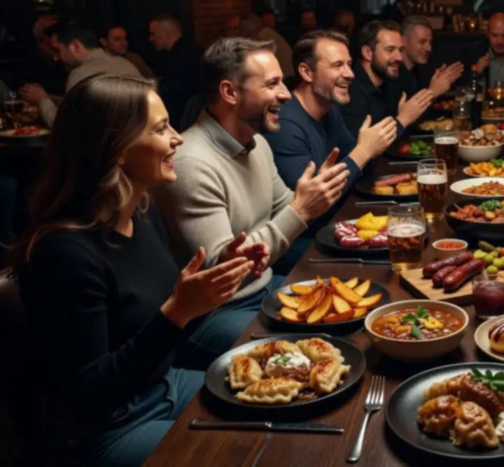 Stół z daniami i przekąskami w FAUST ŁUKASZ MALINOWSKI