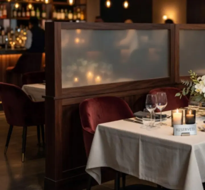 Zarezerwowana prywatna strefa w FAUST ŁUKASZ MALINOWSKI z przygotowanymi stolikami