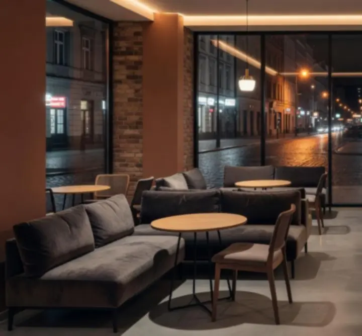 Wnętrze nowoczesnego baru Urban Meet Night